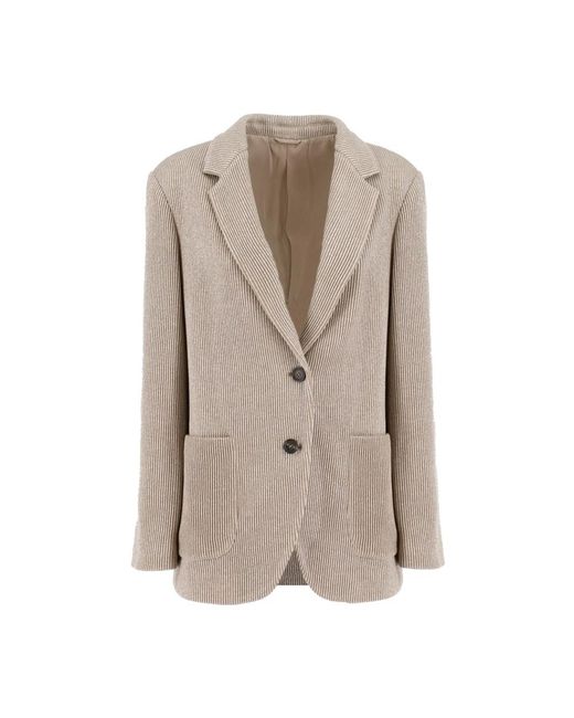 Brunello Cucinelli Natural Blazers