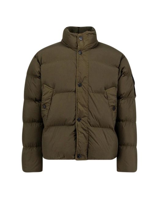 Stone Island Green Winter Jackets for men