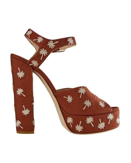 DUHA Brown High Heel Sandals