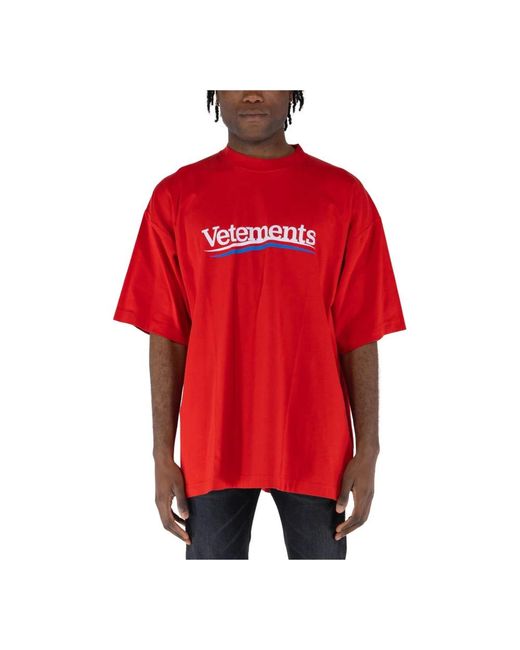 Vetements Red T-Shirts for men