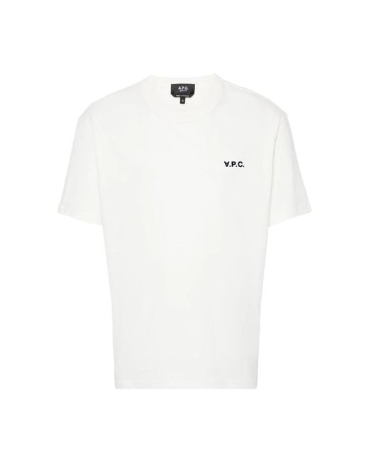 A.P.C. Boxy Petit Vpc T-Shirt in het White voor heren