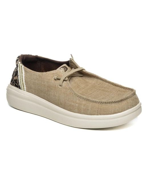 HeyDude Natural Laced Shoes