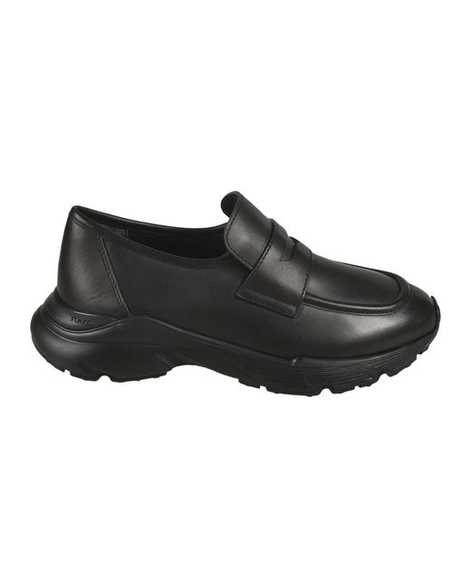 Tod's Black Penny Bar Sportliche Loafer