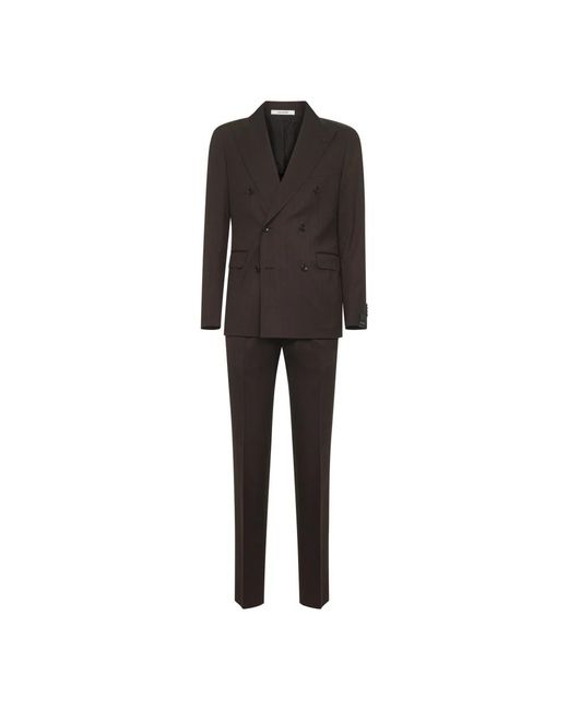 Tagliatore Double Breasted Suits in het Black voor heren