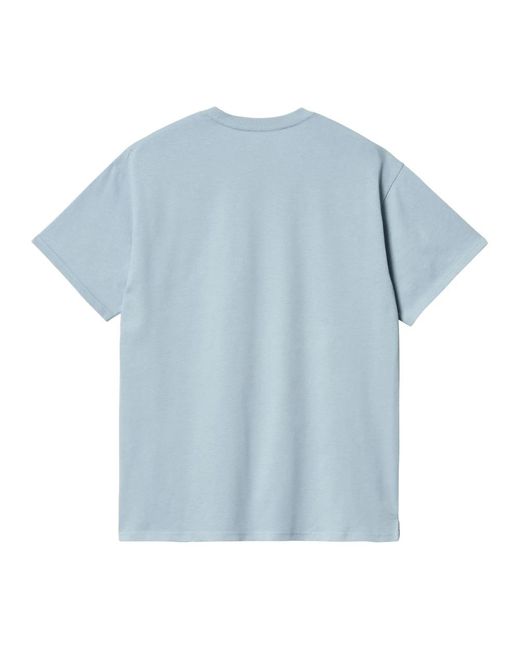 Carhartt Blaues baumwoll-t-shirt loose fit kurzarm in Blue für Herren