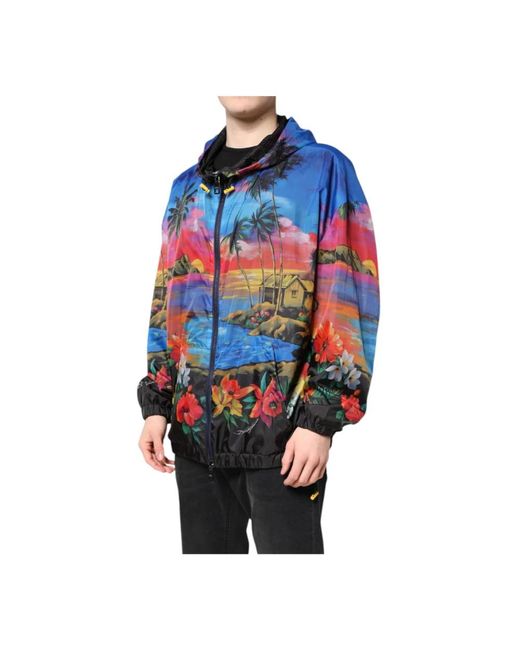 Dolce & Gabbana Blue Light Jackets for men