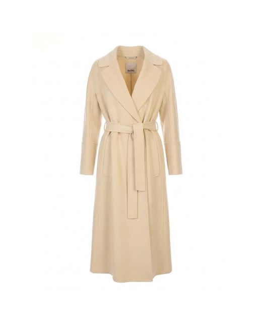 Max Mara Natural Belted Coats