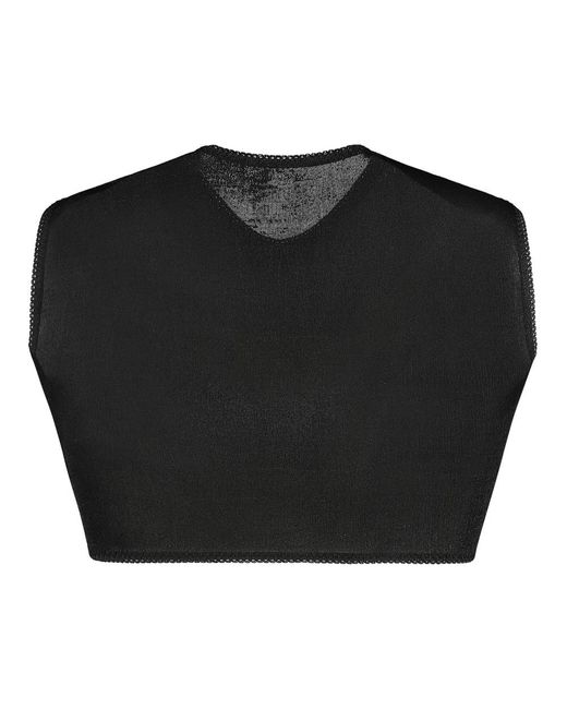 Anna October Black Sleeveless Tops