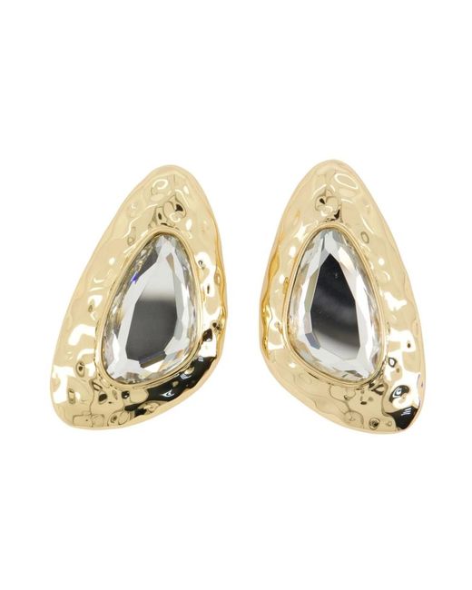Self-Portrait Metallic Hammered Earrings