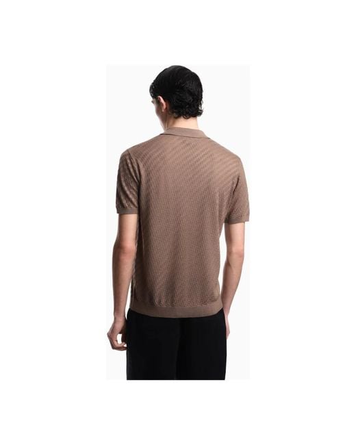 Emporio Armani Brown Polo Shirts for men