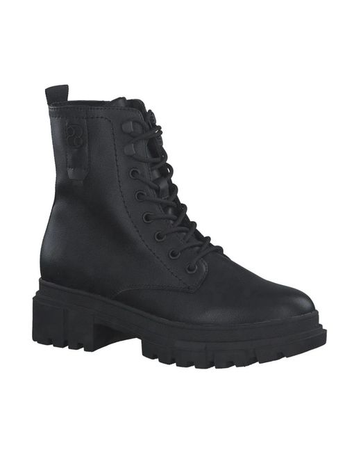 S.oliver Black Lace-Up Boots