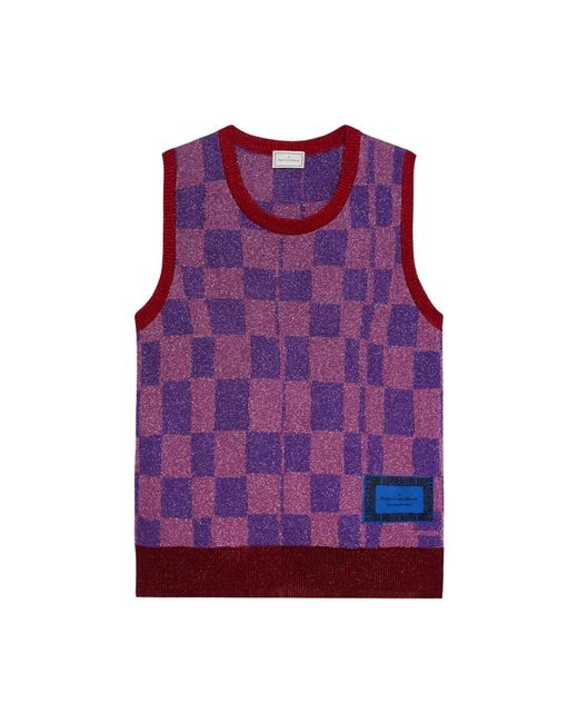 Pierre Louis Mascia Purple Round-Neck Knitwear