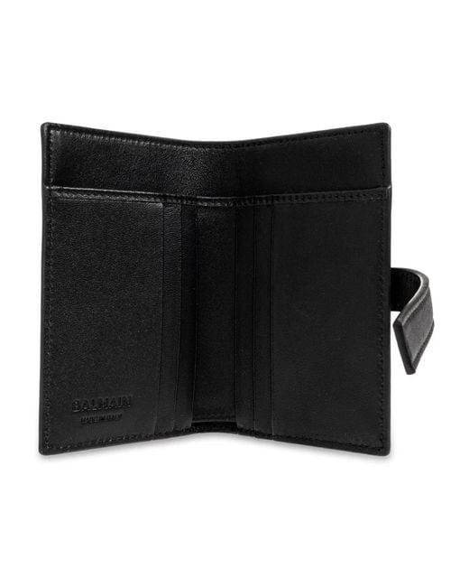 Balmain Black Leder Geldbörse