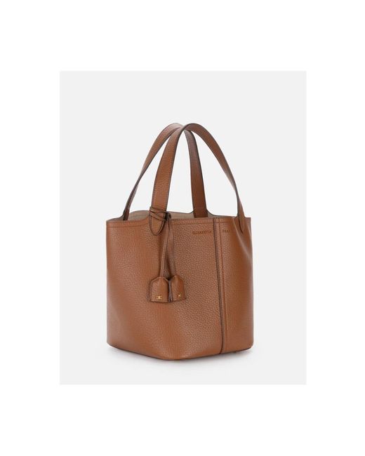 Elisabetta Franchi Brown Braune Shopper Bag Mit Logo-Details