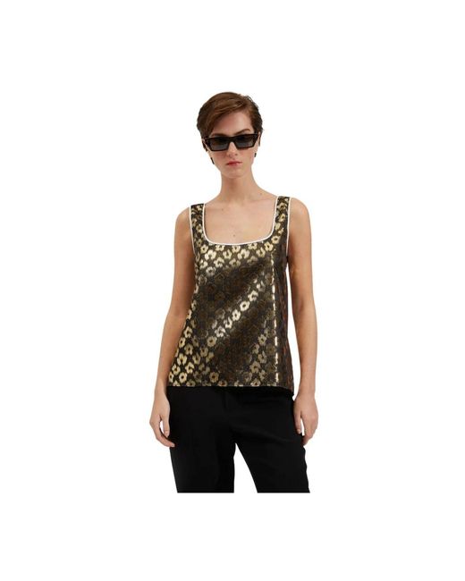 LaDoubleJ Tops ,Geel ,Polyester Twirl Top in het Green