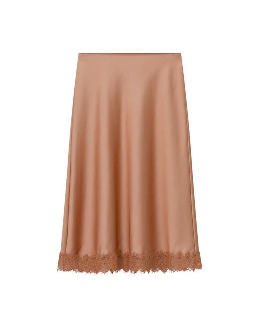 Luisa Cerano Brown Midi Skirts