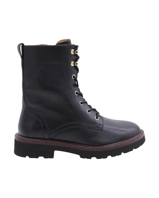 Geox Black Lace-Up Boots