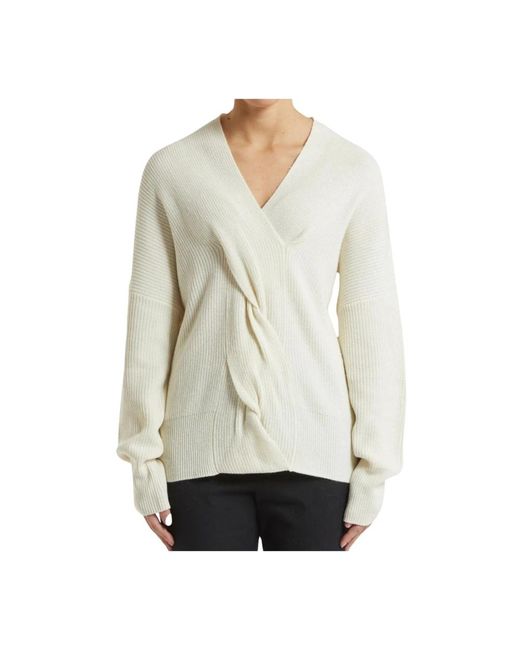 Pennyblack White V-Neck Knitwear