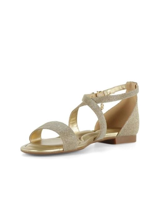 Michael Kors Metallic Flat Sandals