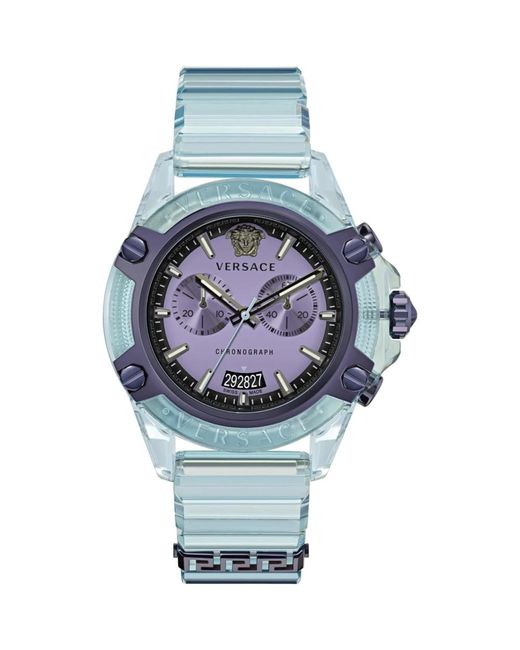 Sport chronografo orologio icon active di Versace in Metallic