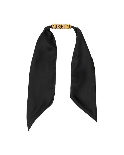 Sciarpa di seta di Moschino in Black