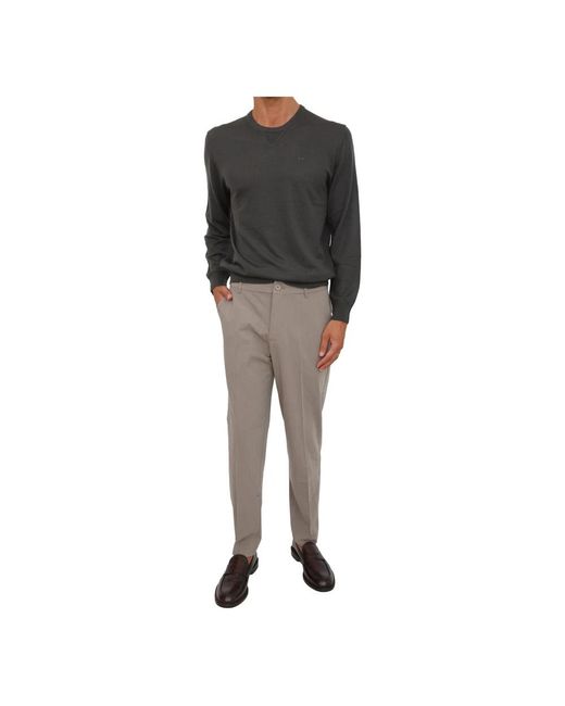 ARMANI EXCHANGE Gray Round-Neck Knitwear for men