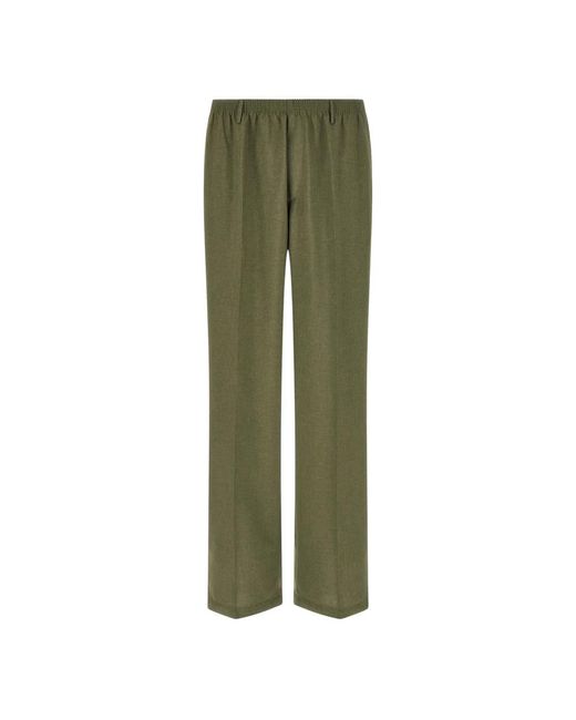 Cellar Door Green Straight Trousers for men