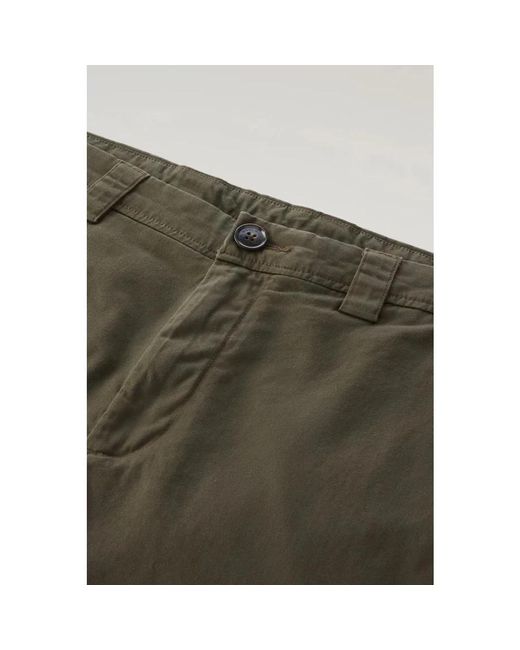 Woolrich Green Chinos for men