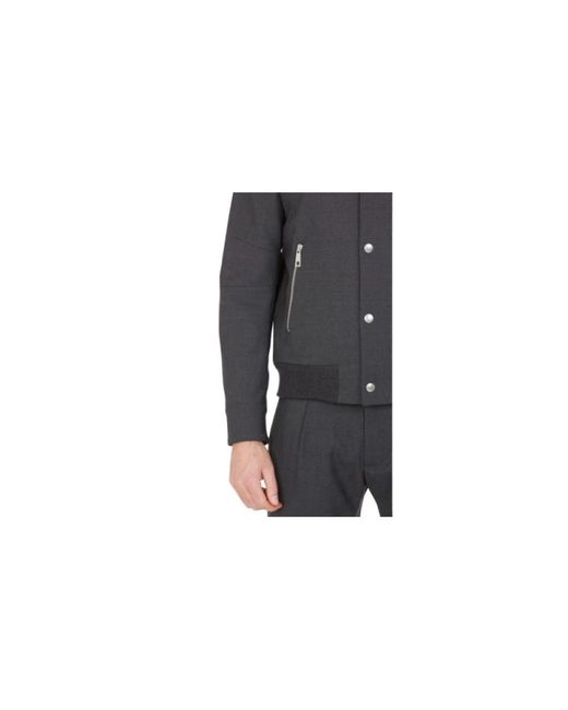 Paolo Pecora Black Bomber Jackets for men