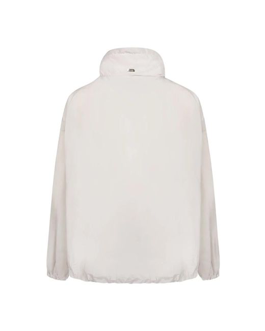 Herno Jassen ,Wit ,Polyester Techno Taffeta Jas in het White