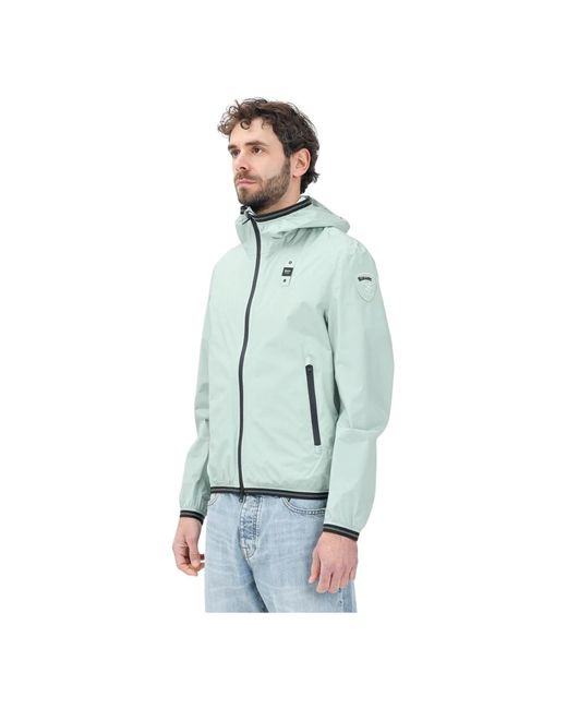 Blauer Grüne Windbreaker Jacke Frühling Sommer in Blue für Herren