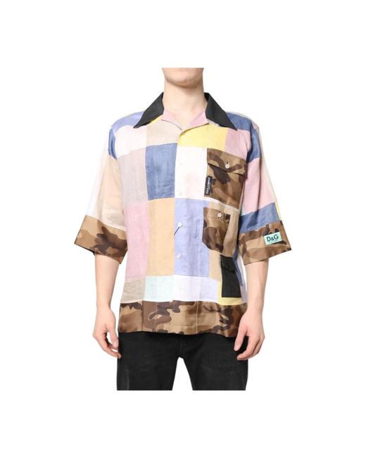 Dolce & Gabbana Multicolor Short Sleeve Shirts for men