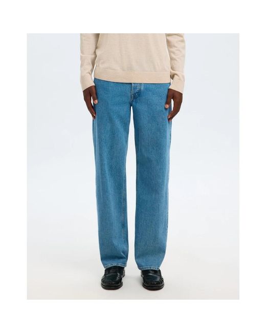 Straight Jeans SELECTED de hombre de color Blue