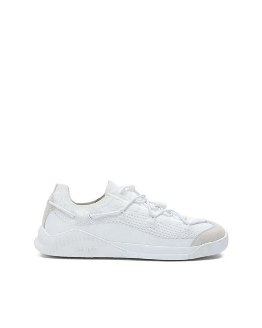 Moon Boot Schoenen ,Wit ,Suède Moonlight Knitted Lace-Up Sneakers in het White