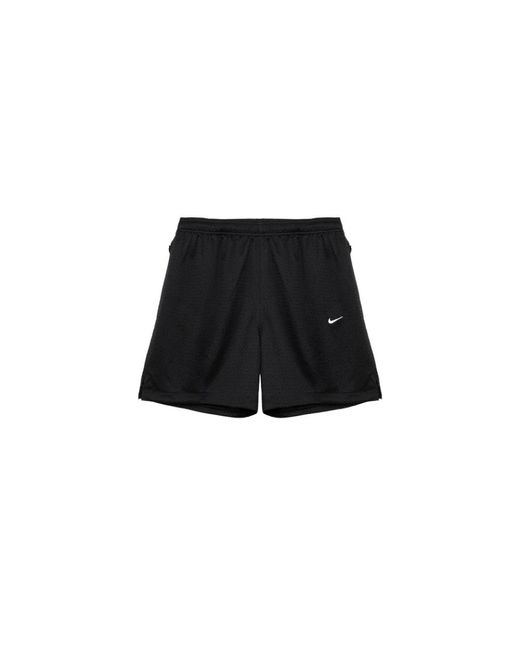 Nike Mesh swoosh shorts mit reißverschlusstaschen in Black für Herren