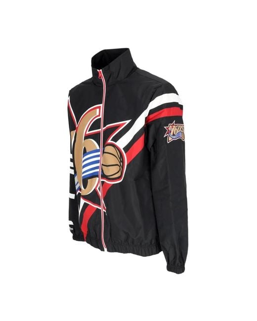 Mitchell & Ness Nba Exploded Logo Windbreaker Jas in het Black voor heren
