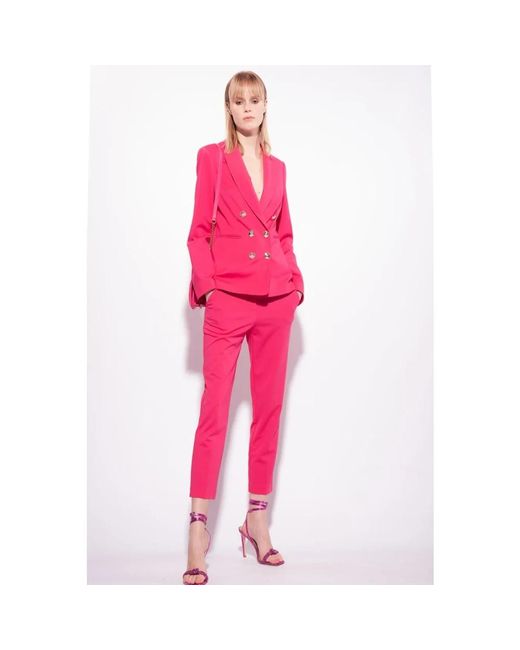 Pinko Red Cropped Trousers