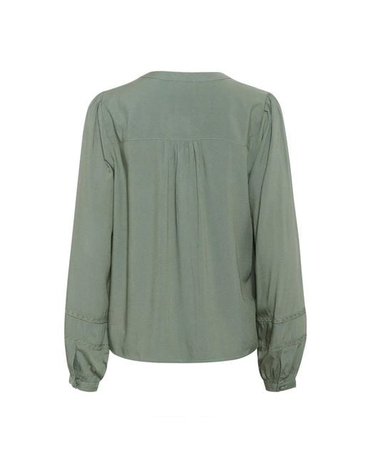 Cream Green Blouses