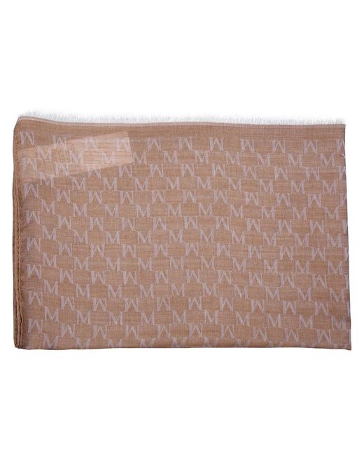 Max Mara Brown Cotton Blend Stole