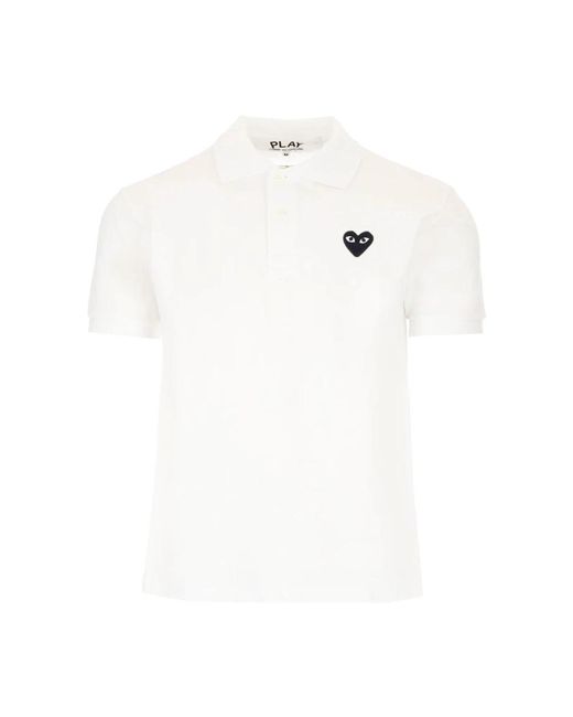 COMME DES GARÇONS PLAY Heart Polo in het White voor heren