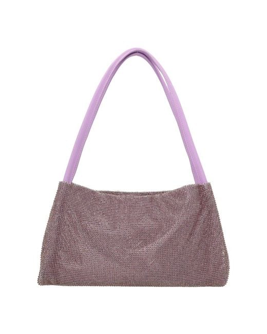 Staud Purple Kristall Schultertasche