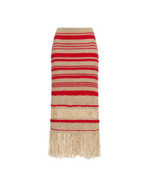 Maliparmi Red Maxi Skirts