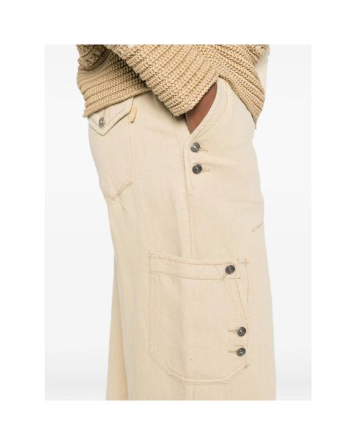 Ermanno Scervino Natural Wide Trousers