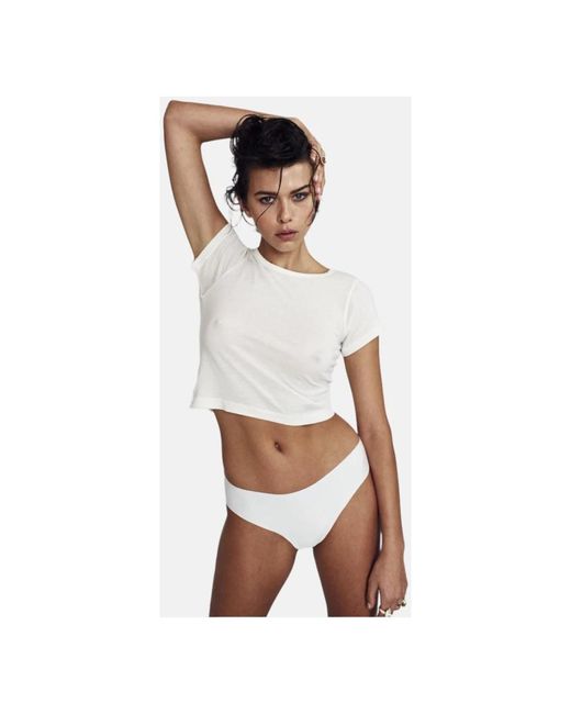 ÉTERNE Ondergoed ,Wit ,Nylon Low Rise Thong in het White