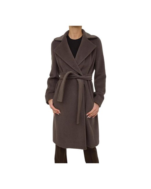 Marella Brown Belted Coats