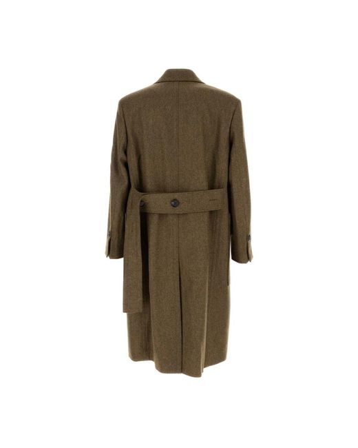 Ferragamo Single-Breasted Coats in het Green voor heren