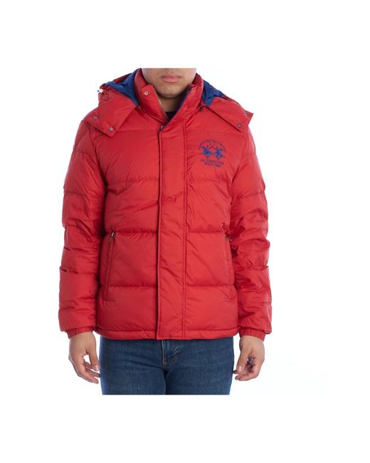 La Martina Red Winter Jackets for men