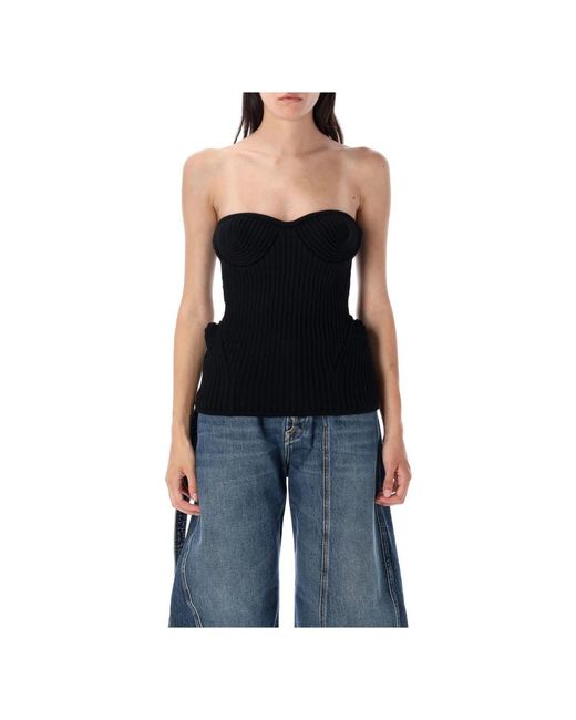 Jean Paul Gaultier Black Sleeveless Tops