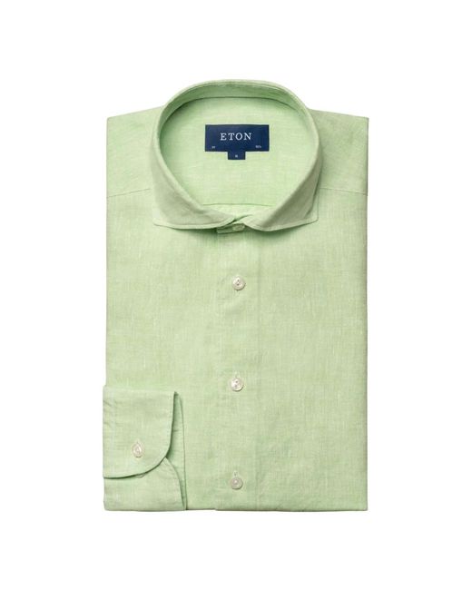 Eton of Sweden Green Casual Shirts for men