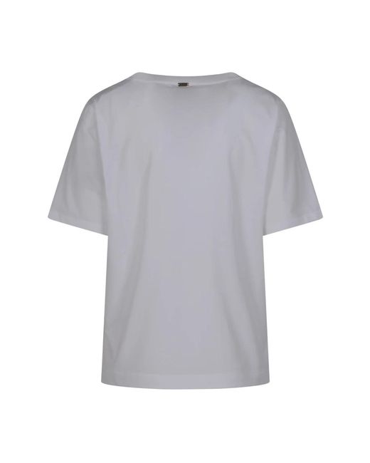 Herno Tops ,Wit ,T-Shirts in het Gray